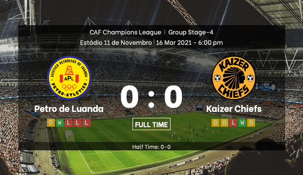 Kazier Chiefs still hopeful of CAF last eight after gaining crucial point against Petro de Luanda